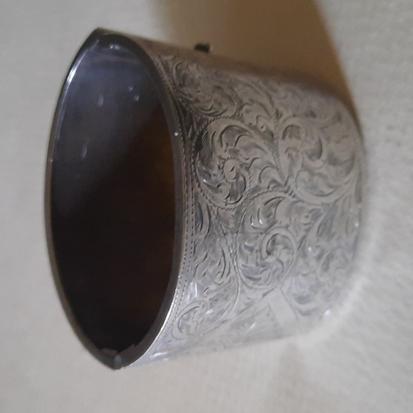 Antique Sterling Silver Cuff Bracelet - Picture 7 of 7